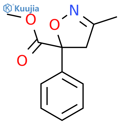 Methyl 3-methyl-5-phenyl-4H-1,2-oxazole-5-carboxylate structure