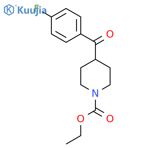 1-Piperidinecarboxylic acid, 4-(4-fluorobenzoyl)-, ethyl ester structure
