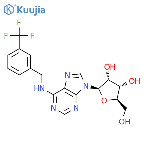 Adenosine, N-[[3-(trifluoromethyl)phenyl]methyl]- structure