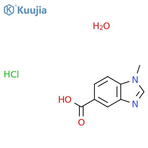 1-methyl-1H-1,3-benzodiazole-5-carboxylic acid hydrate hydrochloride structure