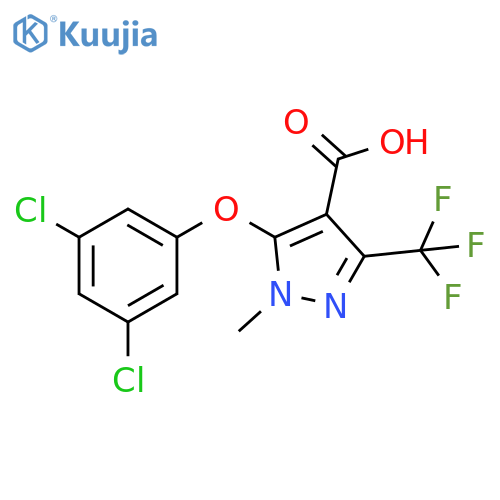 1H-Pyrazole-4-carboxylic acid, 5-(3,5-dichlorophenoxy)-1-methyl-3-(trifluoromethyl)- structure