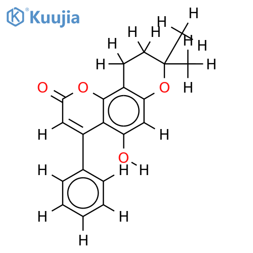 4-Phenyl-5-hydroxy-(2',2'-dimethyl-dihydro-pyrano-cumarin) structure