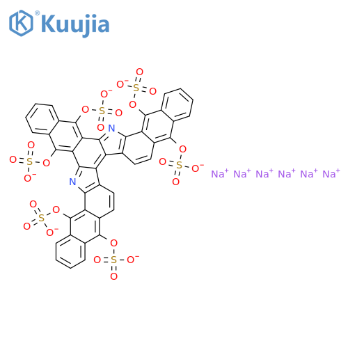 Naphth[2',3':6,7]indolo[2,3-c]dinaphtho[2,3-a:2',3'-i]carbazole-5,10,15,17,22,24-hexol,5,10,15,17,22,24-hexakis(hydrogen sulfate), sodium salt (1:6) structure