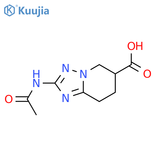 2-acetamido-5H,6H,7H,8H-[1,2,4]triazolo[1,5-a]pyridine-6-carboxylic acid structure