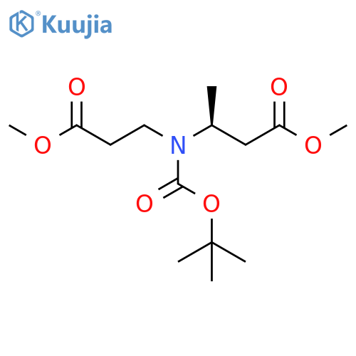 methyl (3S)-3-[tert-butoxycarbonyl-(3-methoxy-3-oxo-propyl)amino]butanoate structure
