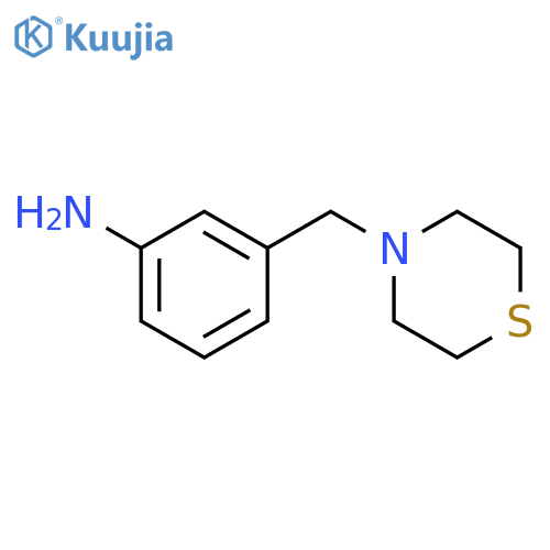 3-[(thiomorpholin-4-yl)methyl]aniline structure