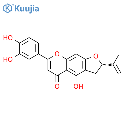 5H-Furo[3,2-g][1]benzopyran-5-one, 7-(3,4-dihydroxyphenyl)-2,3-dihydro-4-hydroxy-2-(1-methylethenyl)-, (2S)- structure