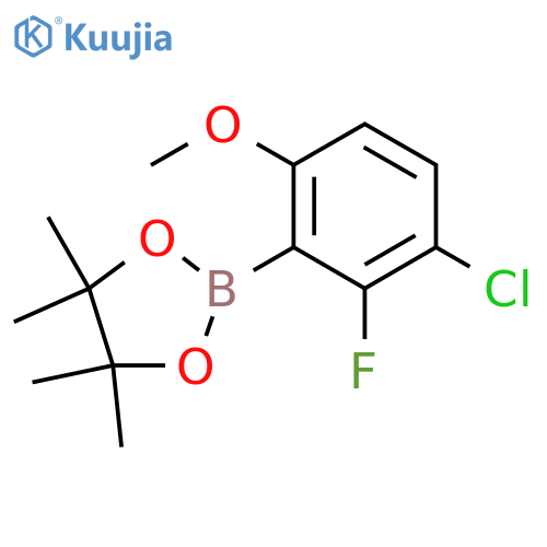 2-(3-chloro-2-fluoro-6-methoxyphenyl)-4,4,5,5-tetramethyl-1,3,2-dioxaborolane structure
