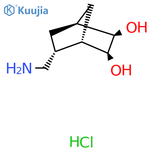 (1S,2R,3S,4S,5R)-5-(Aminomethyl)bicyclo[2.2.1]heptane-2,3-diol;hydrochloride structure