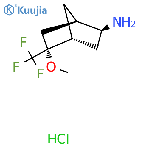 (1R,2S,4R,5R)-5-Methoxy-5-(trifluoromethyl)bicyclo[2.2.1]heptan-2-amine;hydrochloride structure