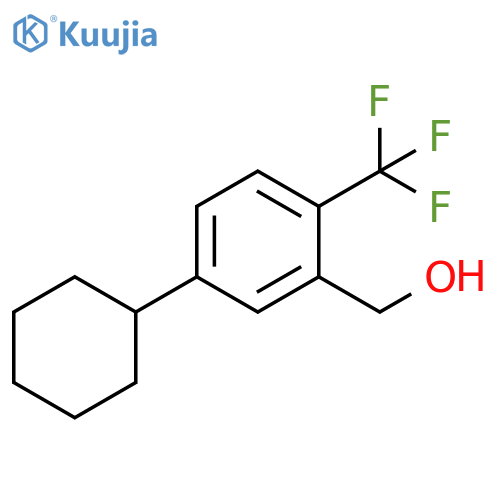 5-Cyclohexyl-2-(trifluoromethyl)benzenemethanol structure