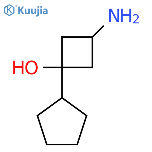 3-Amino-1-cyclopentylcyclobutan-1-ol structure