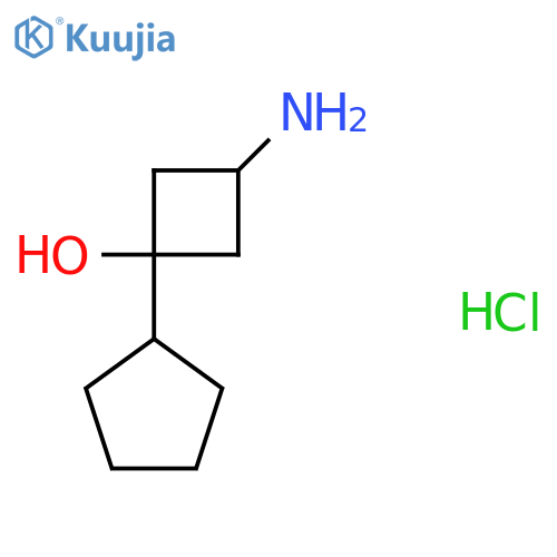 3-Amino-1-cyclopentylcyclobutan-1-ol;hydrochloride structure