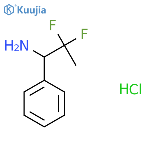 2,2-Difluoro-1-phenylpropan-1-amine;hydrochloride structure