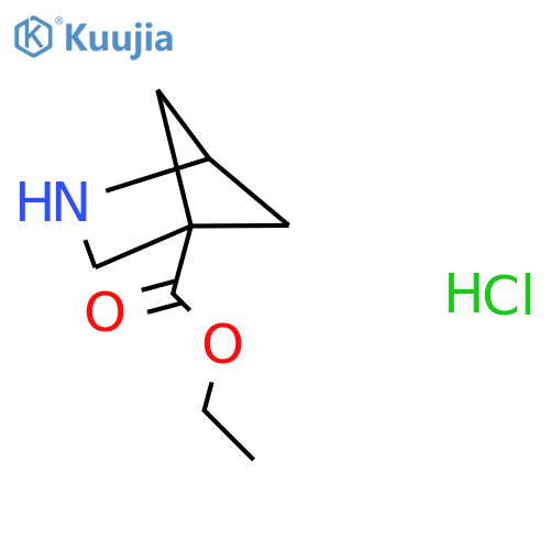 Ethyl 2-azabicyclo[2.1.1]hexane-4-carboxylate;hydrochloride structure