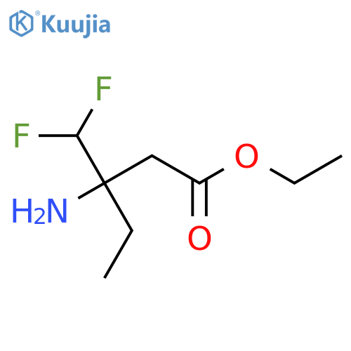Ethyl 3-amino-3-(difluoromethyl)pentanoate structure