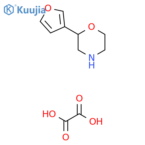 2-(Furan-3-yl)morpholine;oxalic acid structure