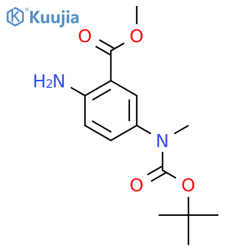Methyl 2-amino-5-[methyl-[(2-methylpropan-2-yl)oxycarbonyl]amino]benzoate structure