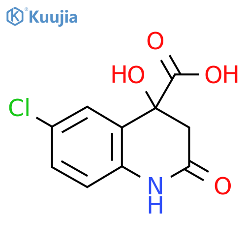6-Chloro-4-hydroxy-2-oxo-1,3-dihydroquinoline-4-carboxylic acid structure