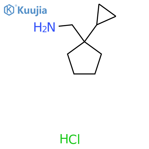 (1-Cyclopropylcyclopentyl)methanamine;hydrochloride structure