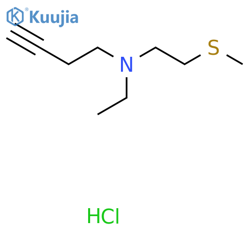 N-Ethyl-N-(2-methylsulfanylethyl)but-3-yn-1-amine;hydrochloride structure