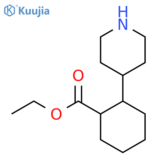 Ethyl 2-(piperidin-4-yl)cyclohexane-1-carboxylate structure