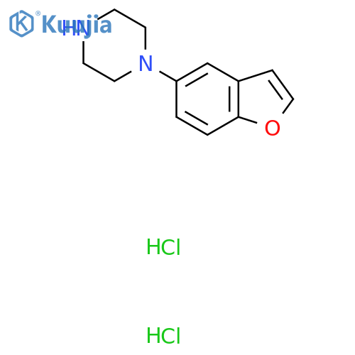 1-(1-Benzofuran-5-yl)piperazine dihydrochloride structure