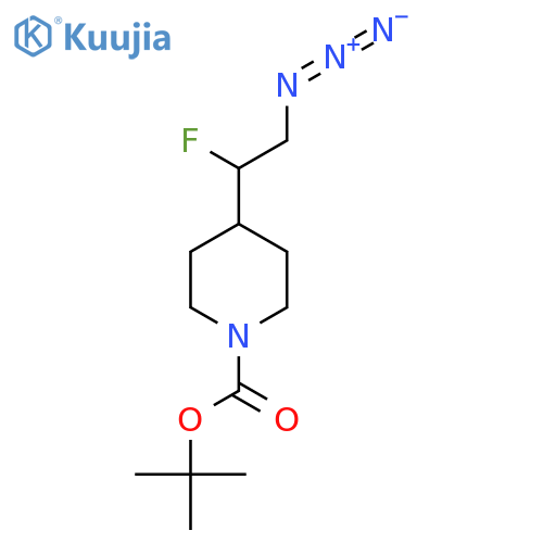Tert-butyl 4-(2-azido-1-fluoroethyl)piperidine-1-carboxylate structure