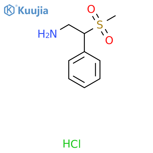 2-Methylsulfonyl-2-phenylethanamine;hydrochloride structure