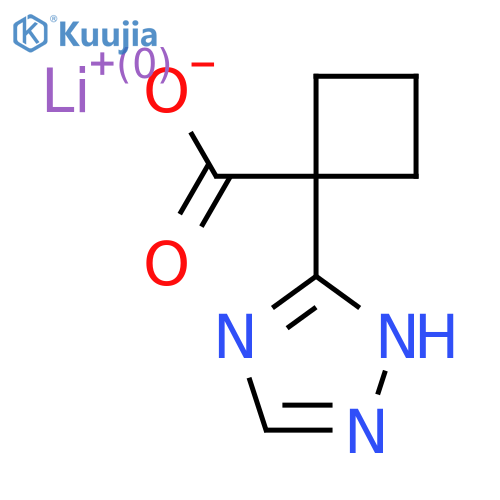Lithium;1-(1H-1,2,4-triazol-5-yl)cyclobutane-1-carboxylate structure