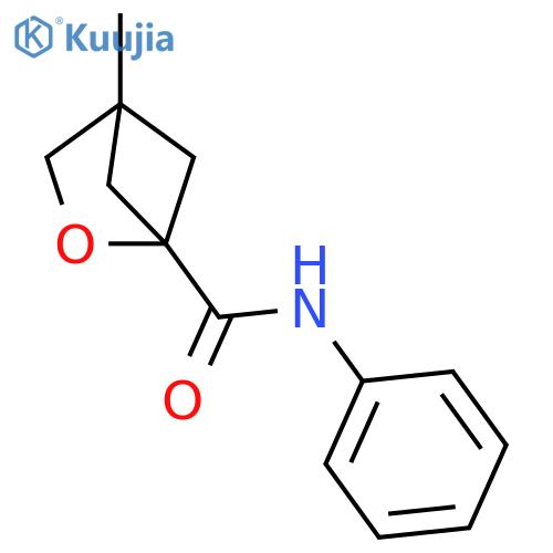 4-methyl-N-phenyl-2-oxabicyclo[2.1.1]hexane-1-ca
rboxamide structure