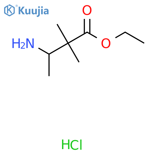 Ethyl 3-amino-2,2-dimethylbutanoate hydrochloride structure