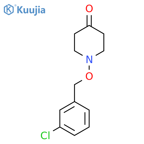 1-[(3-Chlorophenyl)methoxy]piperidin-4-one structure