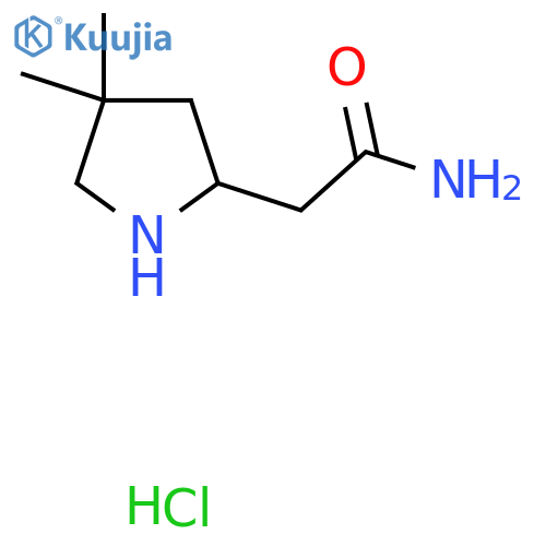 2-(4,4-Dimethylpyrrolidin-2-yl)acetamide;hydrochloride structure