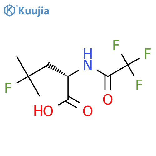 (2S)-4-fluoro-4-methyl-2-(2,2,2-trifluoroacetamido)pentanoic acid structure