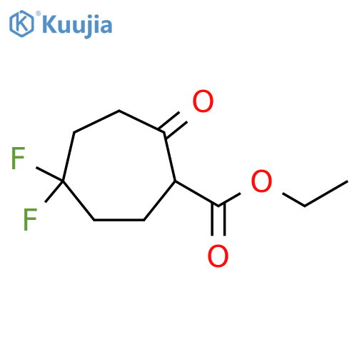 Ethyl 5,5-difluoro-2-oxocycloheptane-1-carboxylate structure