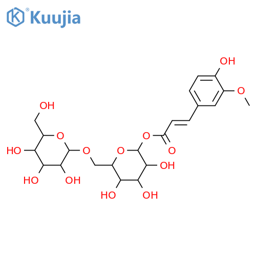 3-(4-Hydroxy-3-methoxyphenyl)-2-propenoic acid; (E)-form, [β-D-Glucopyranosyl-(1→6)-β-D-glucopyranosyl] ester structure