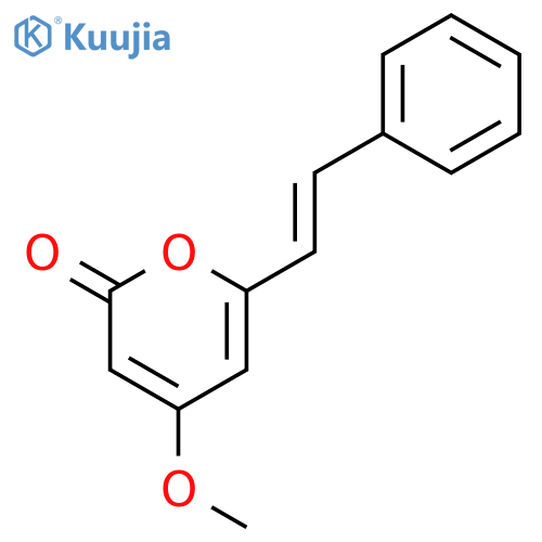 (E)-4-methoxy-6-styryl-2H-pyran-2-one structure