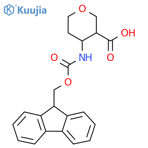 4-({[(9H-fluoren-9-yl)methoxy]carbonyl}amino)oxane-3-carboxylic acid structure