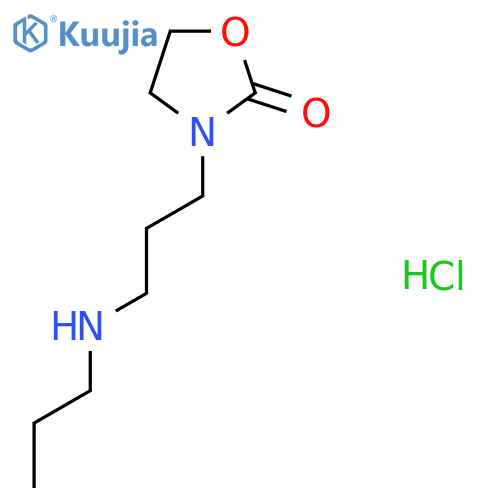 3-[3-(Propylamino)propyl]-1,3-oxazolidin-2-one;hydrochloride structure