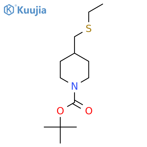 Tert-butyl 4-(ethylsulfanylmethyl)piperidine-1-carboxylate structure