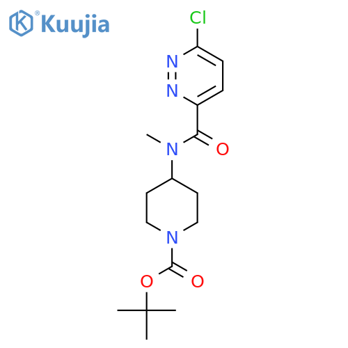 Tert-butyl 4-[(6-chloropyridazine-3-carbonyl)-methylamino]piperidine-1-carboxylate structure
