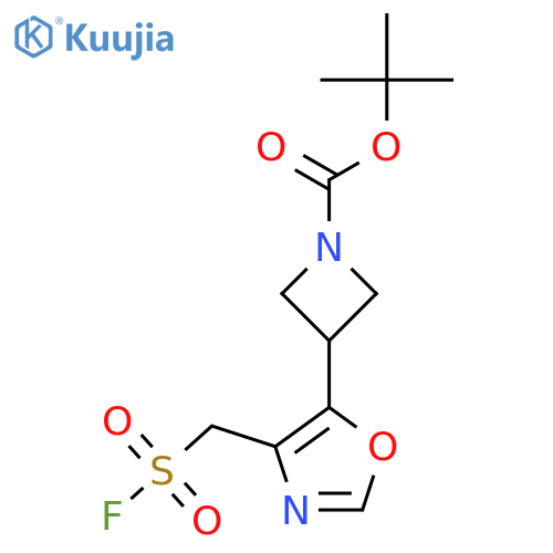 Tert-butyl 3-[4-(fluorosulfonylmethyl)-1,3-oxazol-5-yl]azetidine-1-carboxylate structure