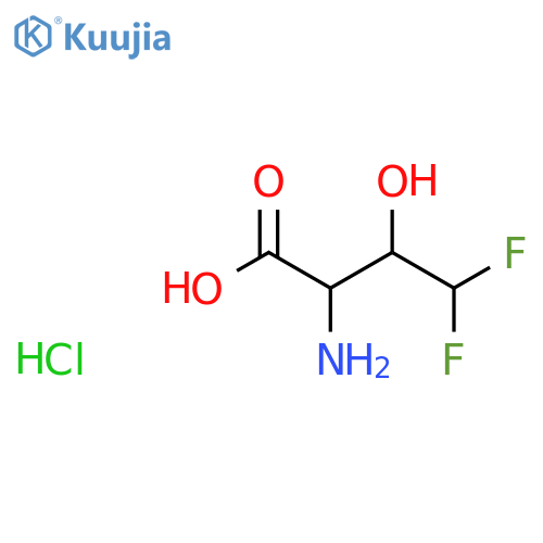 2-Amino-4,4-difluoro-3-hydroxybutanoic acid hydrochloride structure