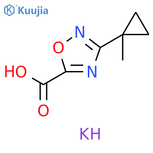 potassium 3-(1-methylcyclopropyl)-1,2,4-oxadiazole-5-carboxylate structure