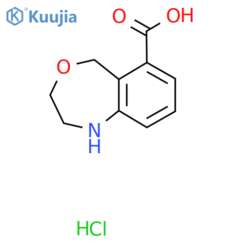 1,2,3,5-Tetrahydro-4,1-benzoxazepine-6-carboxylic acid;hydrochloride structure