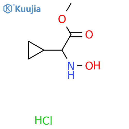 Methyl 2-cyclopropyl-2-(hydroxyamino)acetate;hydrochloride structure