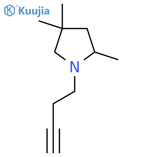 1-(But-3-yn-1-yl)-2,4,4-trimethylpyrrolidine structure