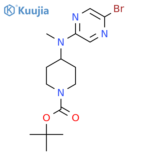Tert-butyl 4-[(5-bromopyrazin-2-yl)-methylamino]piperidine-1-carboxylate structure