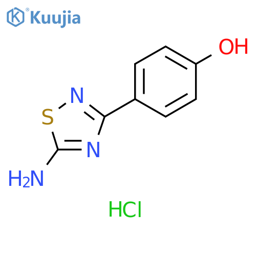 Phenol, 4-(5-amino-1,2,4-thiadiazol-3-yl)-, hydrochloride (1:1) structure